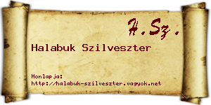 Halabuk Szilveszter névjegykártya