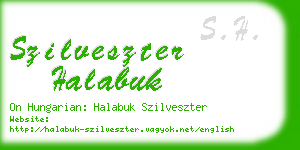 szilveszter halabuk business card